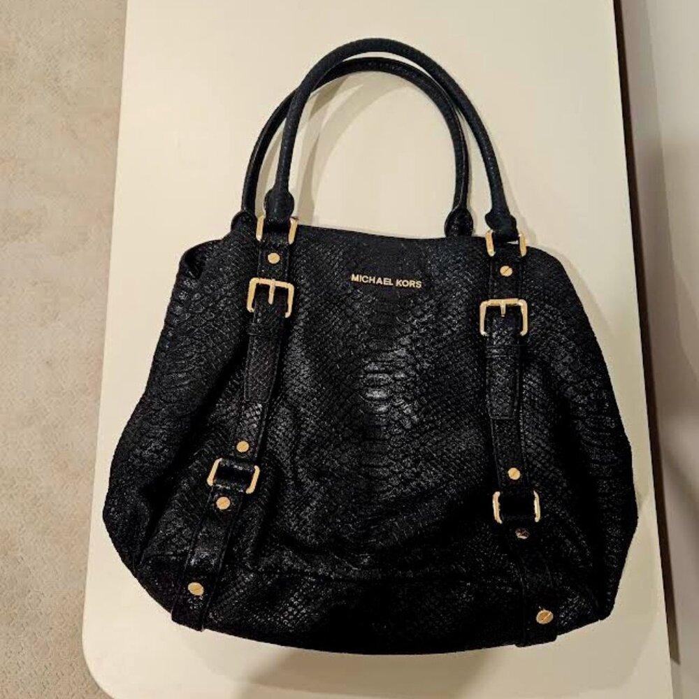 Michael Kors Black Snakeskin Purse